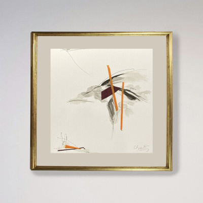 Pintura con collage de estilo abstracto de Lidia Buente | Arte Madrid