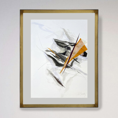 Piel de mandarina I | Pintura abstracta de Lidia Buente | Tienda de arte