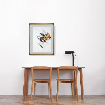 Piel de mandarina I | Pintura abstracta de Lidia Buente | Tienda de arte