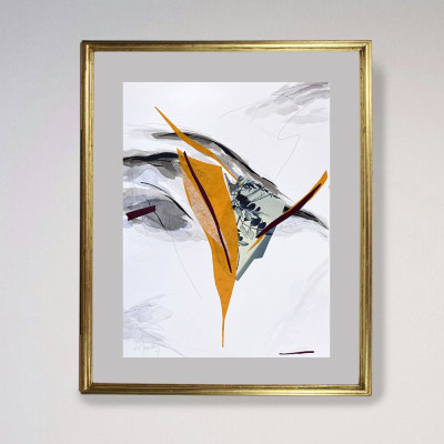 Piel de Mandarina VI | Pintura abstracta de Lidia Buente | Arte
