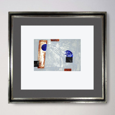 Azul que irrumpe II | Inés González | Grabado |  Galería Madrid