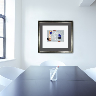 Azul que irrumpe II | Inés González | Grabado |  Galería Madrid