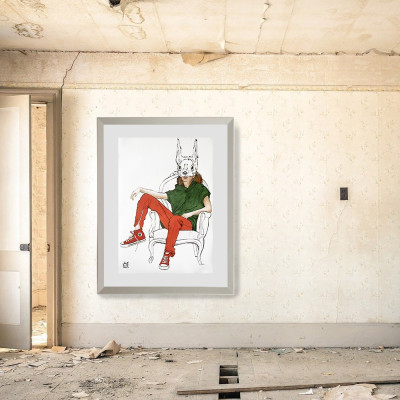 Dual III Squirel | Pintura de Ainhoa Azumendi | Cuadro grande