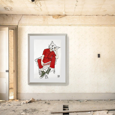 Dual III Lion | Pintura de Ainhoa Azumndi | Galería de arte Madrid