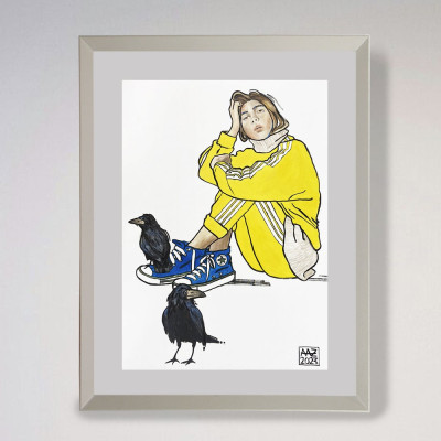 Cuervos | Pintura figurativa de Ainhoa Azumendi | Arte Madrid