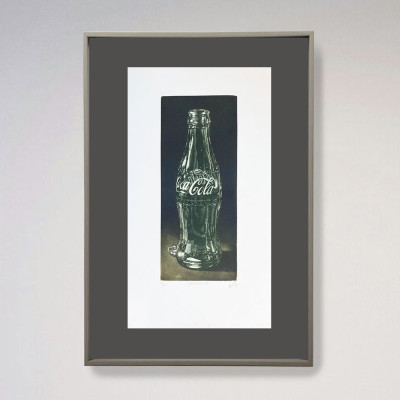Grabado de Ramiro Undabeytia. Coca Cola