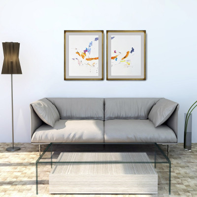 Amanece en el viento | Díptico de Belén Gonzalo | Arte abstracto