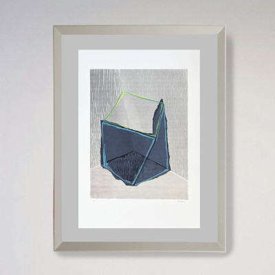 Cubo geométrico | Xilografía de Erik Kirksaether | Tienda de arte