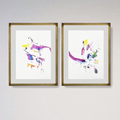 Animales maestros | Díptico abstracto de Belén Gonzalo | Galería Madrid