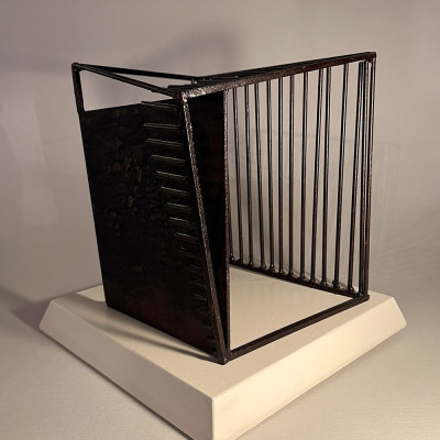 Escultura Cubo II | Obra de Erik Kirksaether | Escultura geométrica