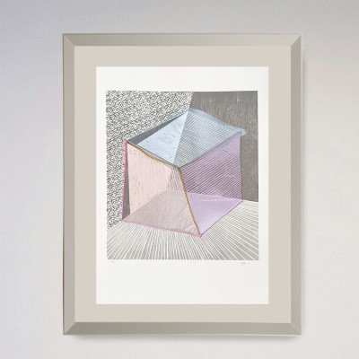 Cubo | Xilografía original | Artista Erik Kirksaether | Arte Madrid