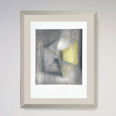 Xilografía Cubo | Artista Erik Kirksaether | Arte Madrid
