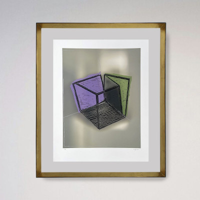 Xilografía Cubo | Erik Kirsaether | Tienda de arte en Madrid