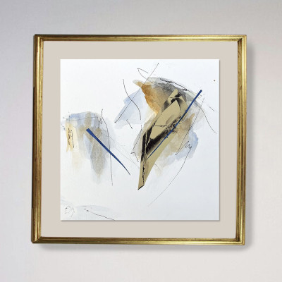Luz dorada III | Pintura abstracta de Lidia Buente | Arte en Madrid