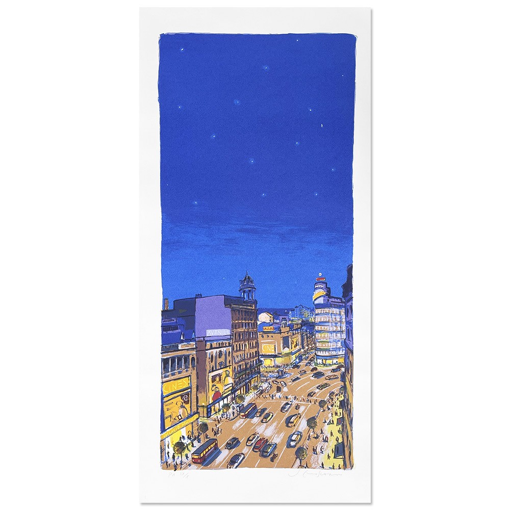 Litografía de Madrid del artista Josep Moscardó