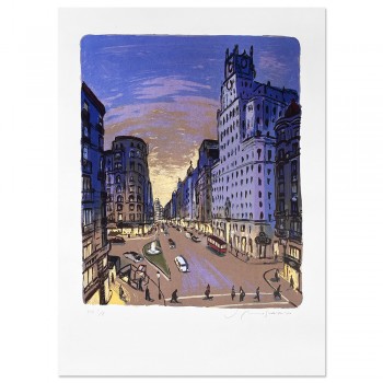Litografía de Madrid del artista Josep Moscardó