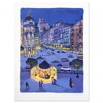 Litografía de Madrid del artista Josep Moscardó