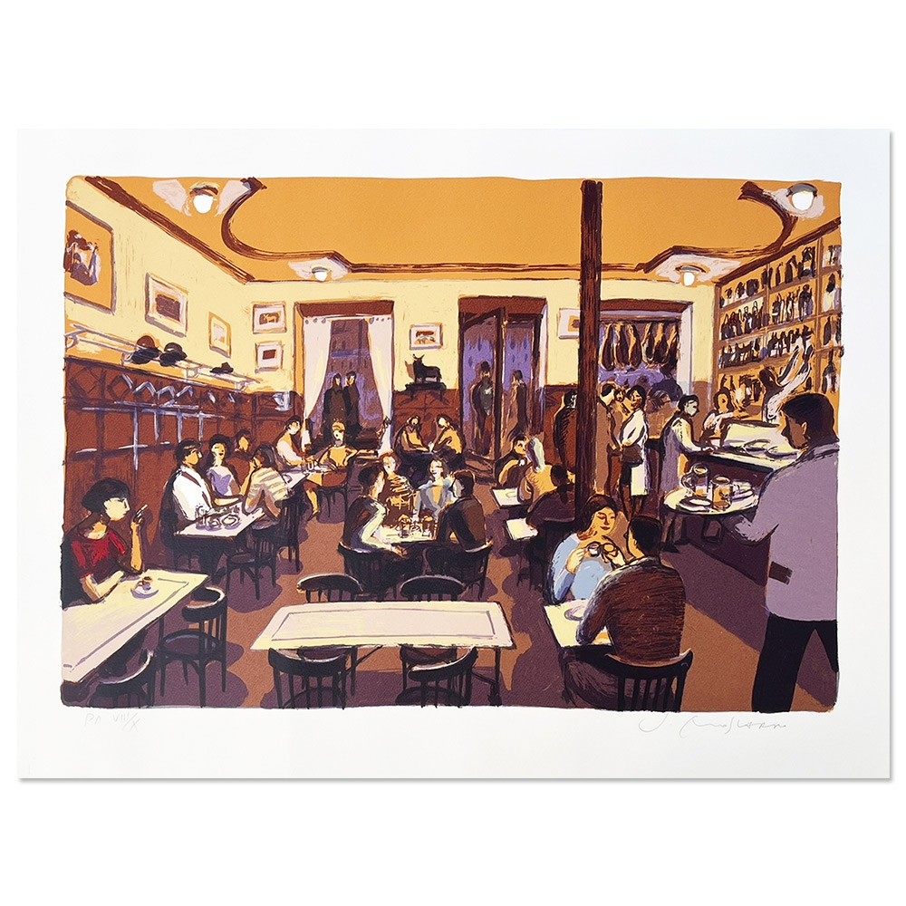 Litografía de Madrid del artista Josep Moscardó