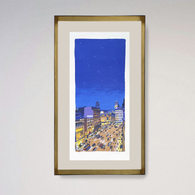 Litografía de Madrid del artista Josep Moscardó