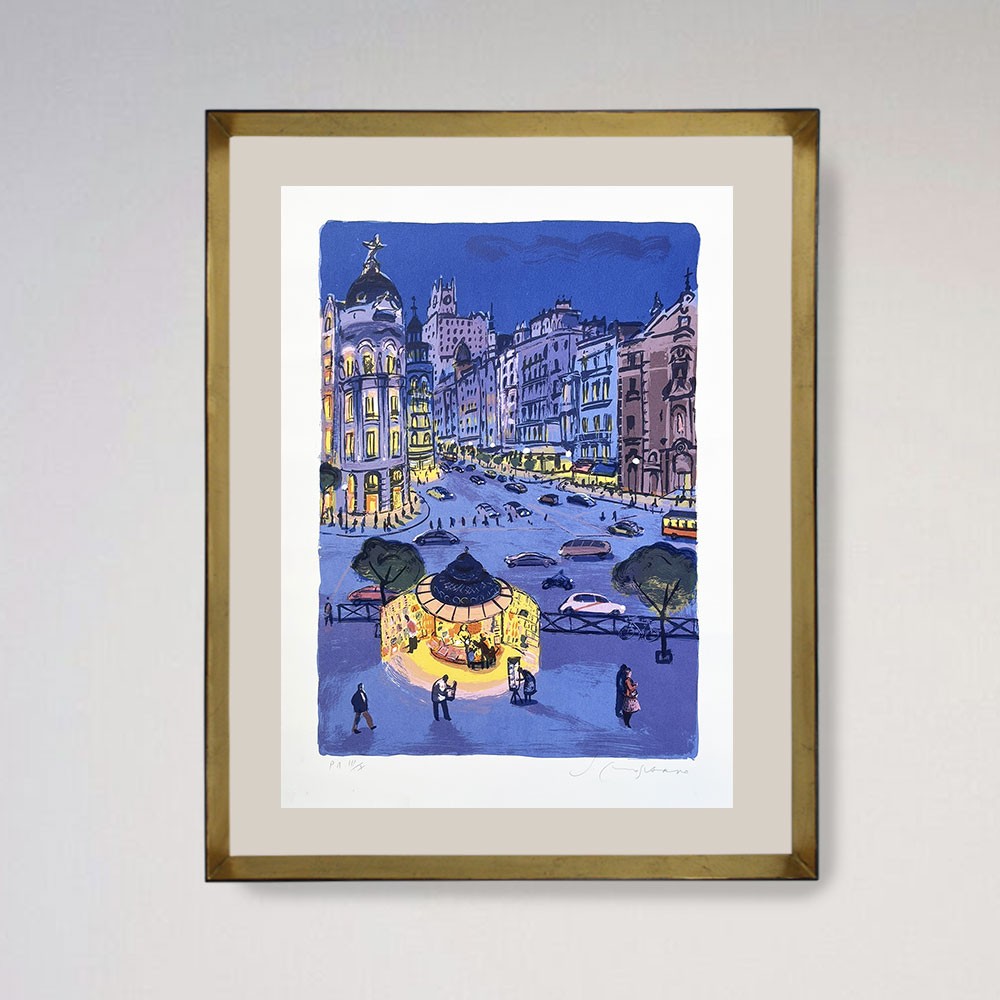 Litografía de Madrid del artista Josep Moscardó