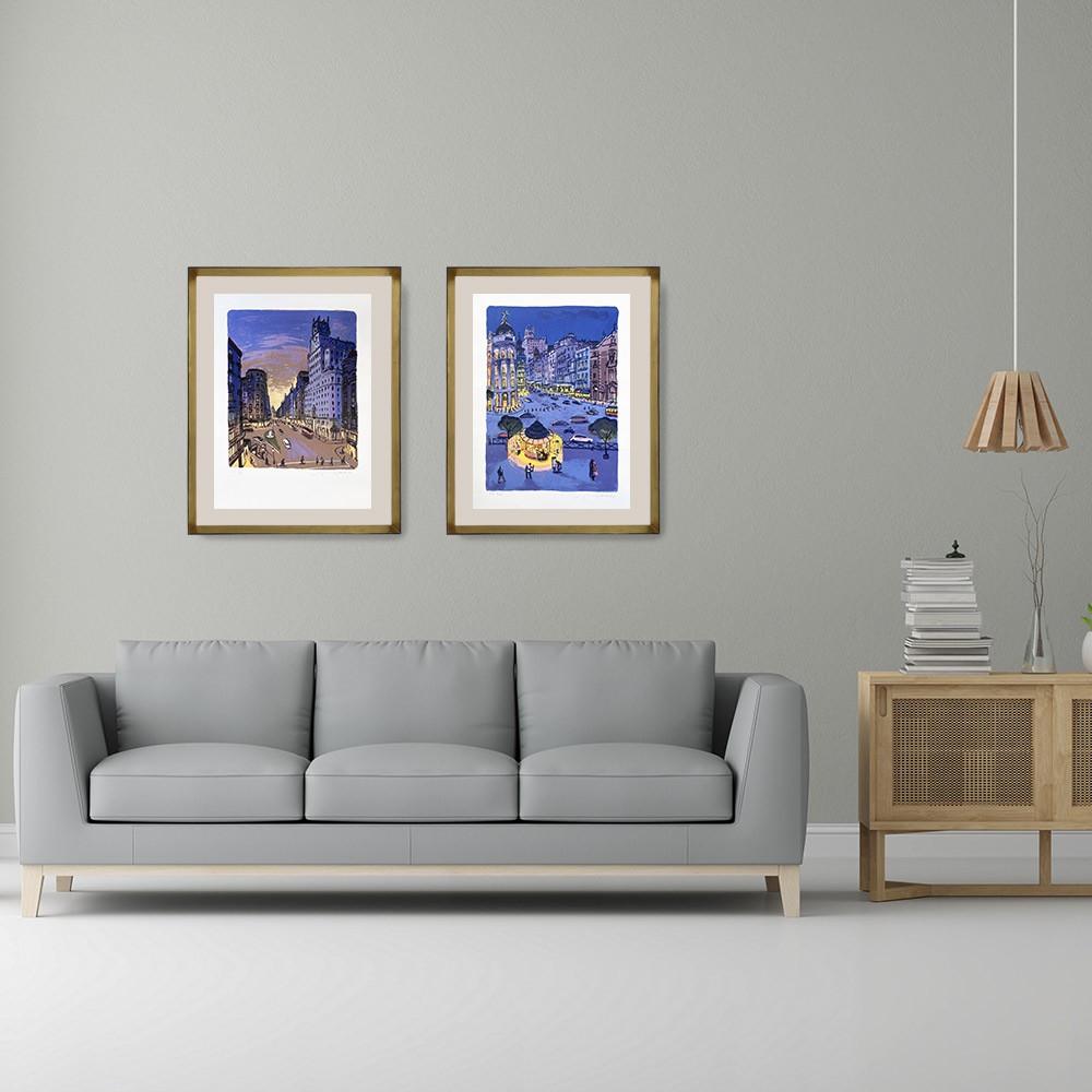 Litografía de Madrid del artista Josep Moscardó