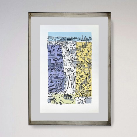 Litografía de Madrid del artista Josep Moscardó
