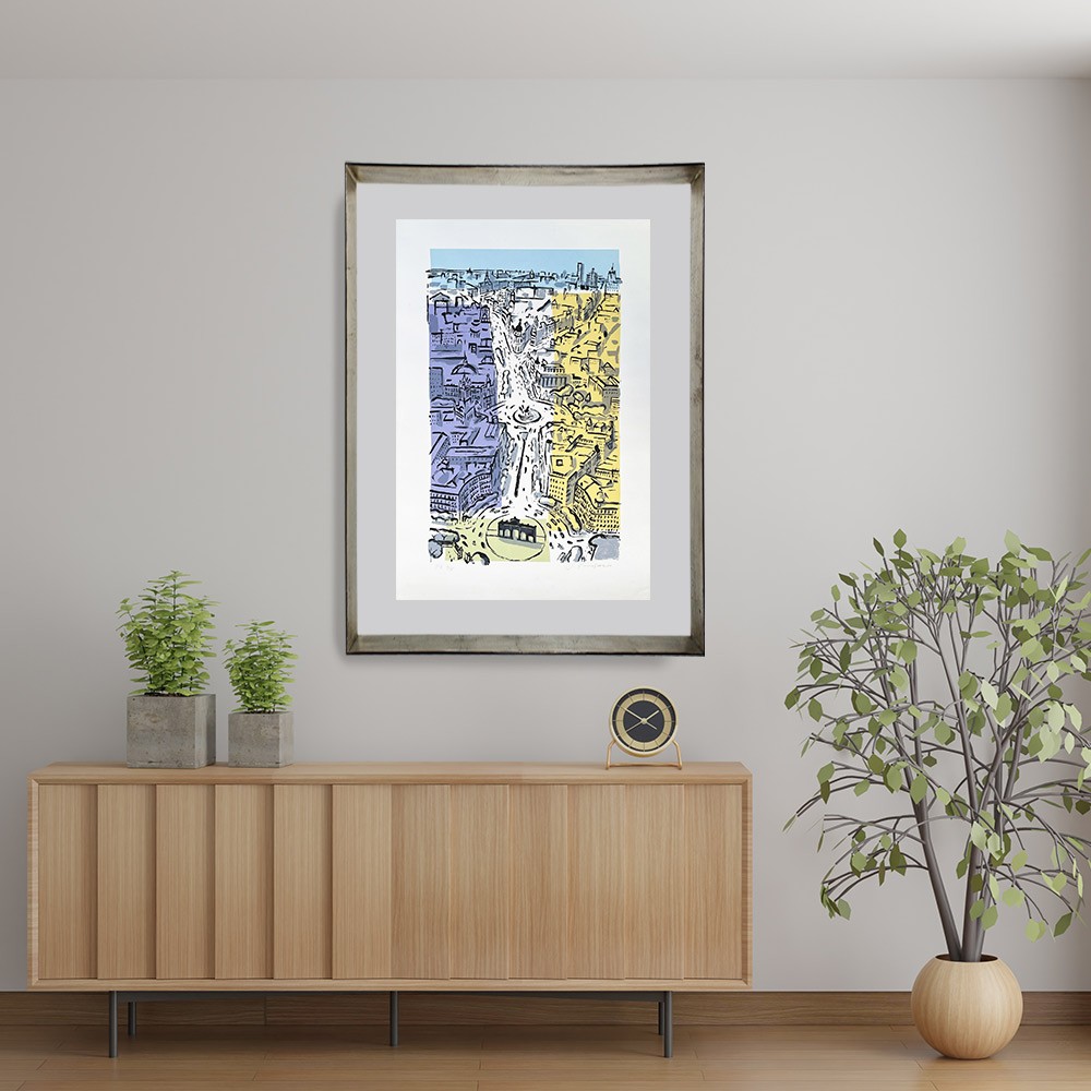 Litografía de Madrid del artista Josep Moscardó