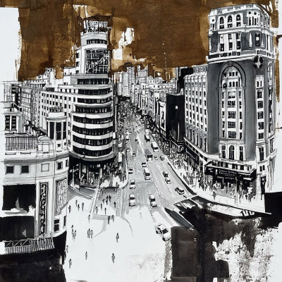 Gran Vía Madrid | Pintura de Iñaki Pardos | Tienda de obras de arte