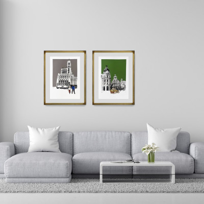 Tintín y Haddock en Bellasartes | Pintura figurativa de Iñaki Pardos