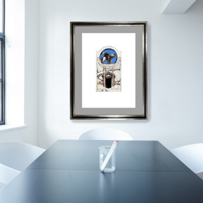 Arquitectura. Puerta y pegaso | Alessandro Reggioli | Grabado |  Galería Madrid