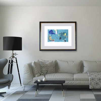 Cuadro abstracto para decorar encima del sillón