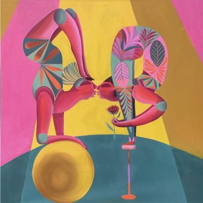 Lady Francoise y Mr. Camilo | Marina Anaya | Pintura sobre lienzo