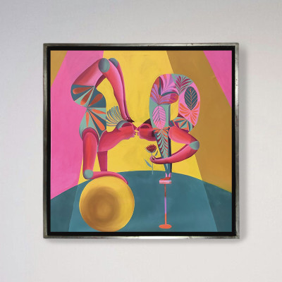 Lady Francoise y Mr. Camilo | Marina Anaya | Pintura sobre lienzo