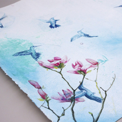Colibríes | Ana Matías | Grabado figurativo | A Cuadros Madrid