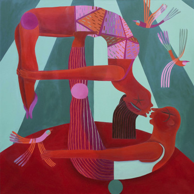 Lady Sirio y MR. Moon | Marina Anaya | Obra figurativa sobre lienzo