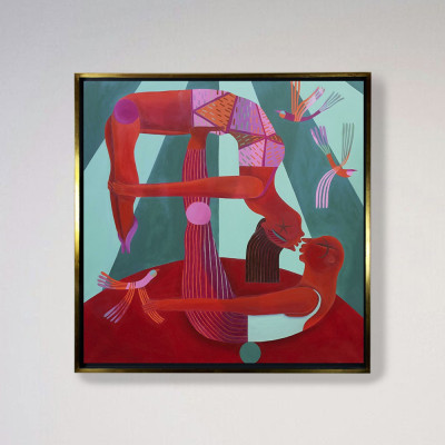 Lady Sirio y MR. Moon | Marina Anaya | Obra figurativa sobre lienzo