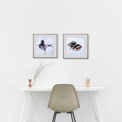 Rojo XVI | Pintura abstracta de Lidia Buente | Tienda de arte Madrid