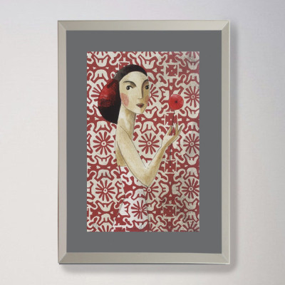Red Flower | Didier Lourenço | Litografía |  Galería A Cuadros Madrid