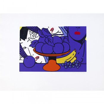 Bodegón collage morado