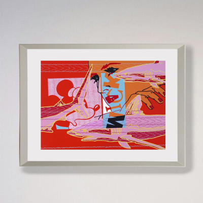 Tiburón Mick Naranja | María Luisa Sanz | Serigrafía estilo Pop Art